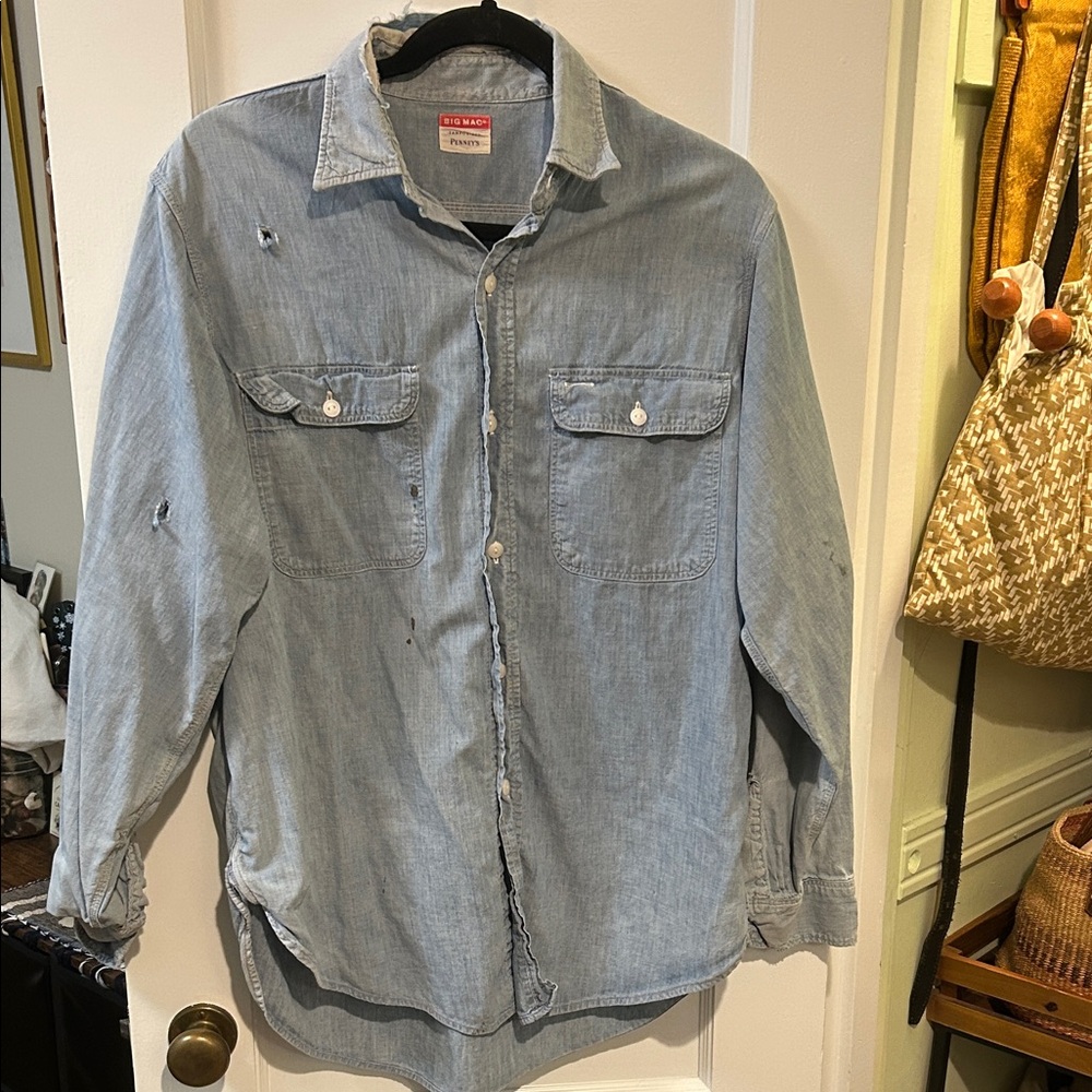 Big Mac x Penny’s Women's Blue Denim Button Down Shirt